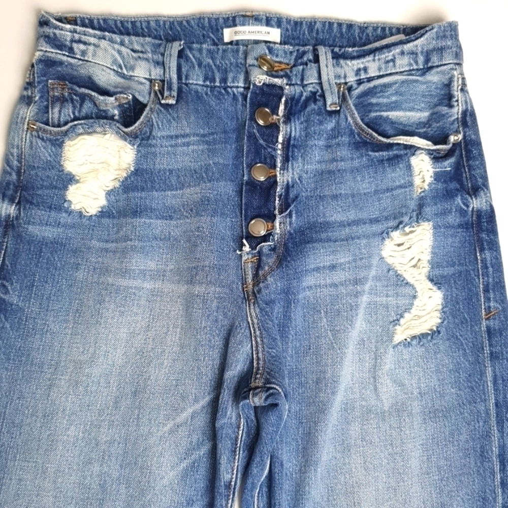 Good American Good Cuts High Waist Boyfriend Jeans - Picture 10 of 12